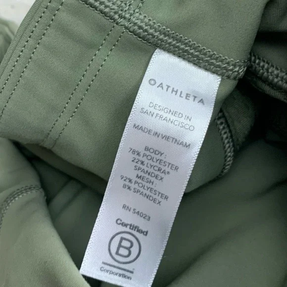 Athleta Olive Green Capri Leggings With Zipper Pockets - Picture 6 of 6